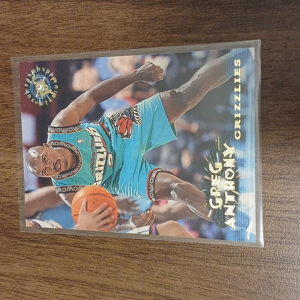 Greg Anthony grizzlies 2.5 in x 3.5 in green white basketball card